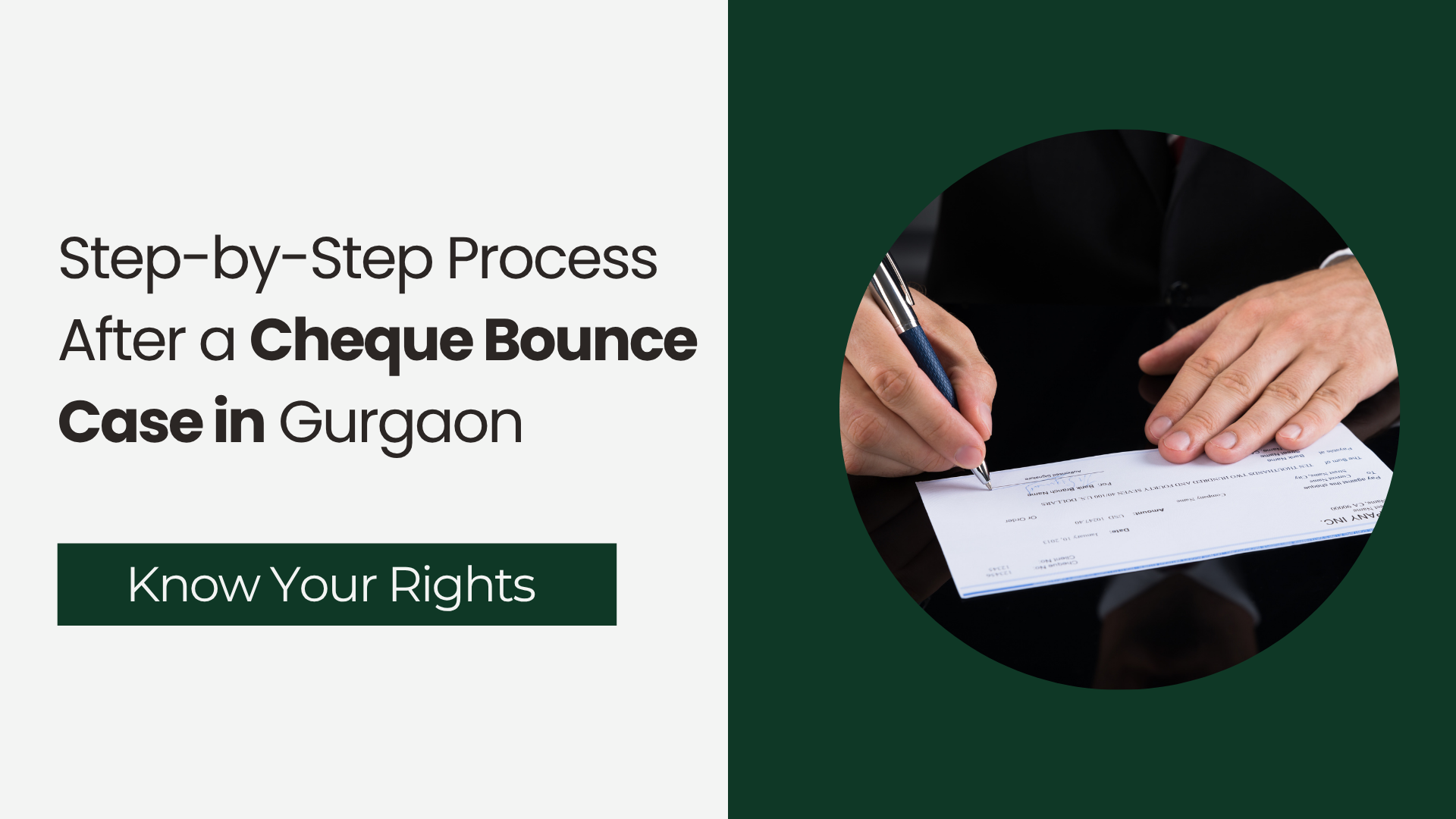 Step-by-Step Process After a Cheque Bounce Case in Gurgaon