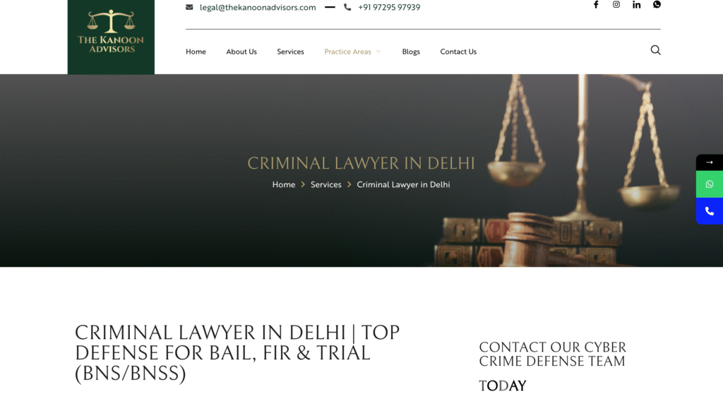 The Kanoon Advisors — Criminal Lawyer in Delhi